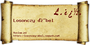 Losonczy Ábel névjegykártya