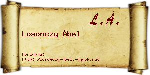 Losonczy Ábel névjegykártya